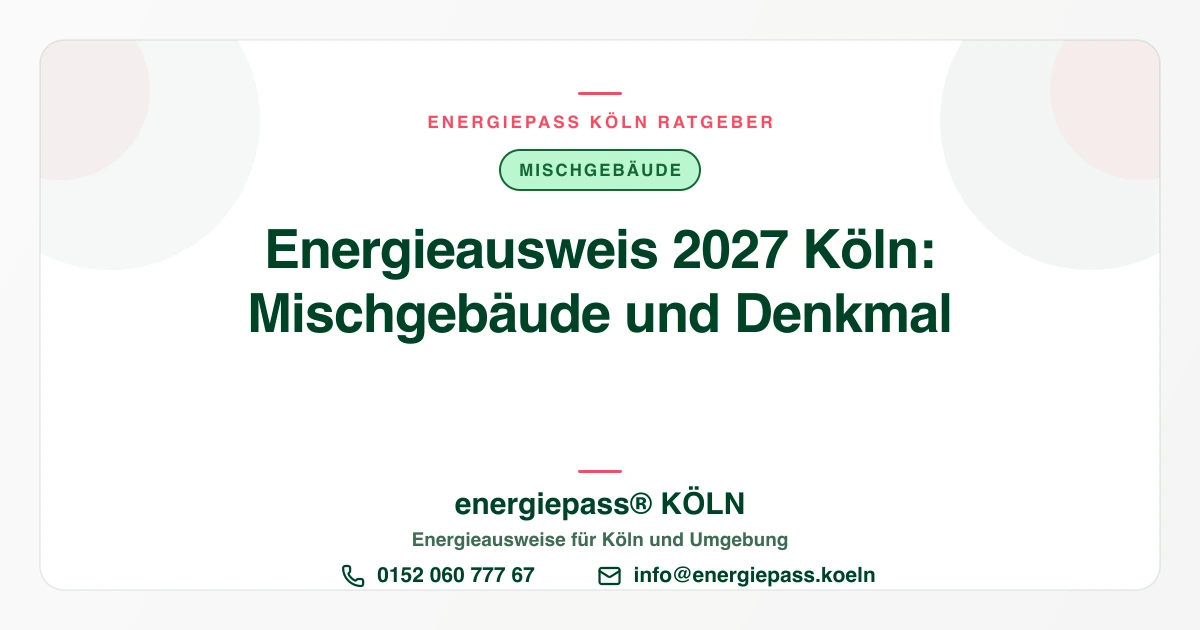 Laden unten, Wohnung oben, Denkmal drumherum: Warum der Energieausweis 2027 in Köln teurer wird
