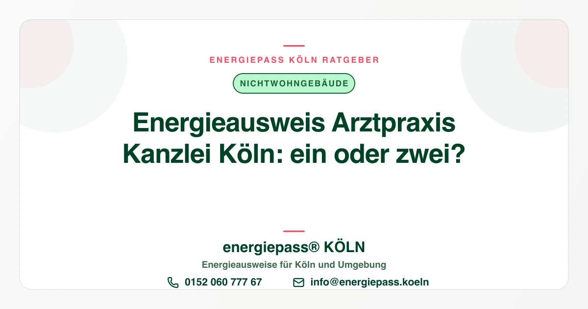Energieausweis für Arztpraxis oder Kanzlei in Köln