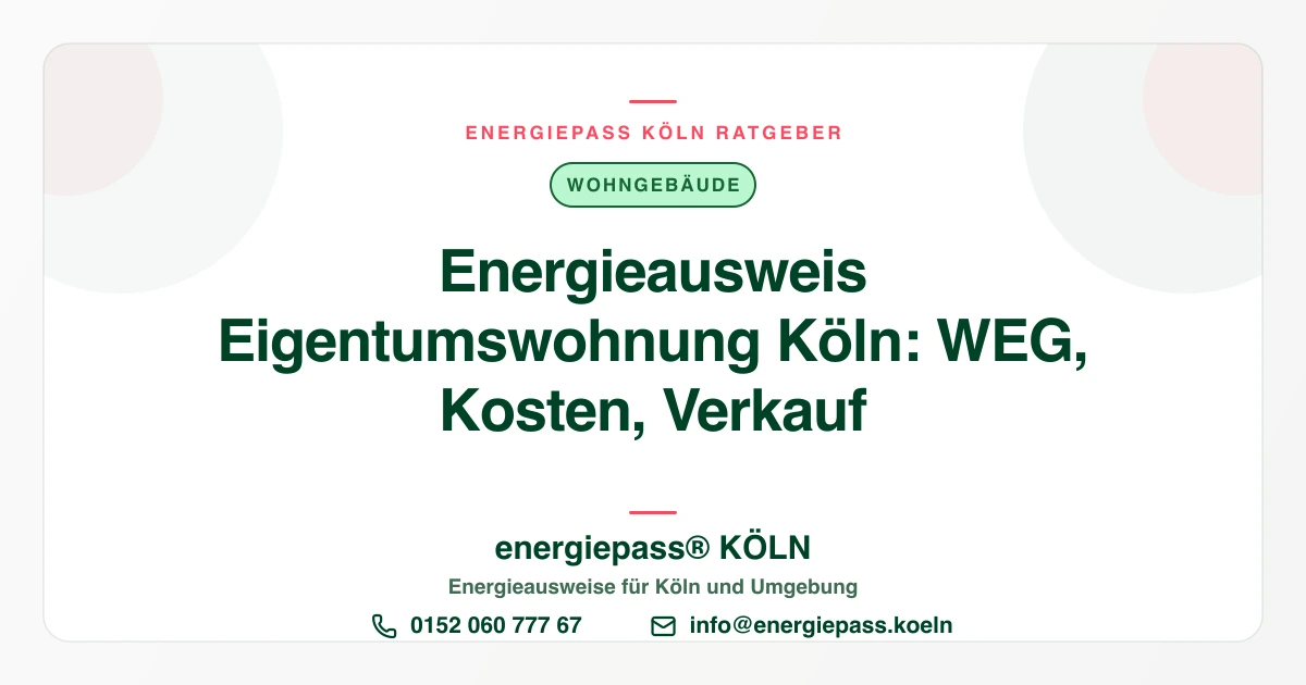 Energieausweis für Eigentumswohnung in Köln: Warum er fürs ganze Haus gilt