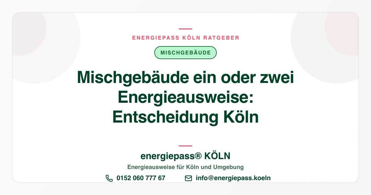 Mischgebäude in Köln: Ein oder zwei Energieausweise?