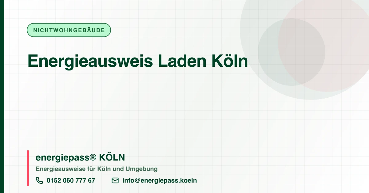 Energieausweis Laden Köln, energiepass® KÖLN