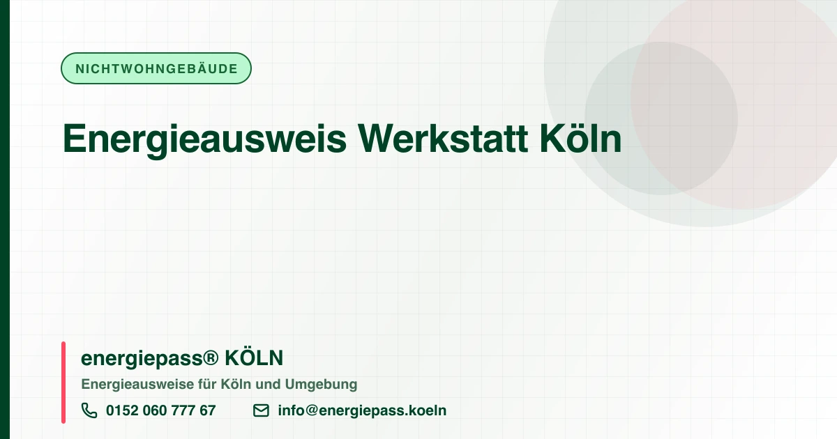 Energieausweis Werkstatt Köln, energiepass® KÖLN